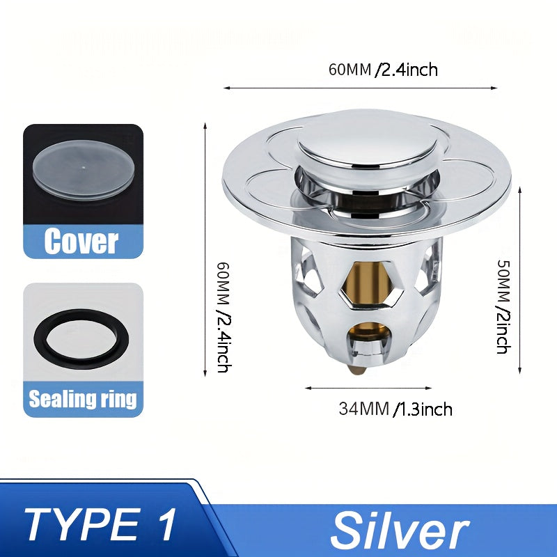 Stainless Steel Sink Drain Cover for Bathroom and Kitchen Hair Debris Stopper