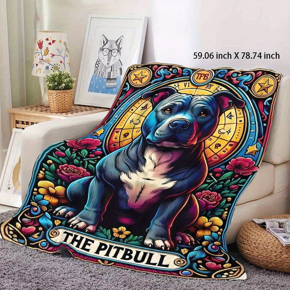 It yuragi uchun mo'ljallangan qora polyesterli it izlari bilan flanel yostiqcha, barcha mavsumlar uchun ko'p maqsadli