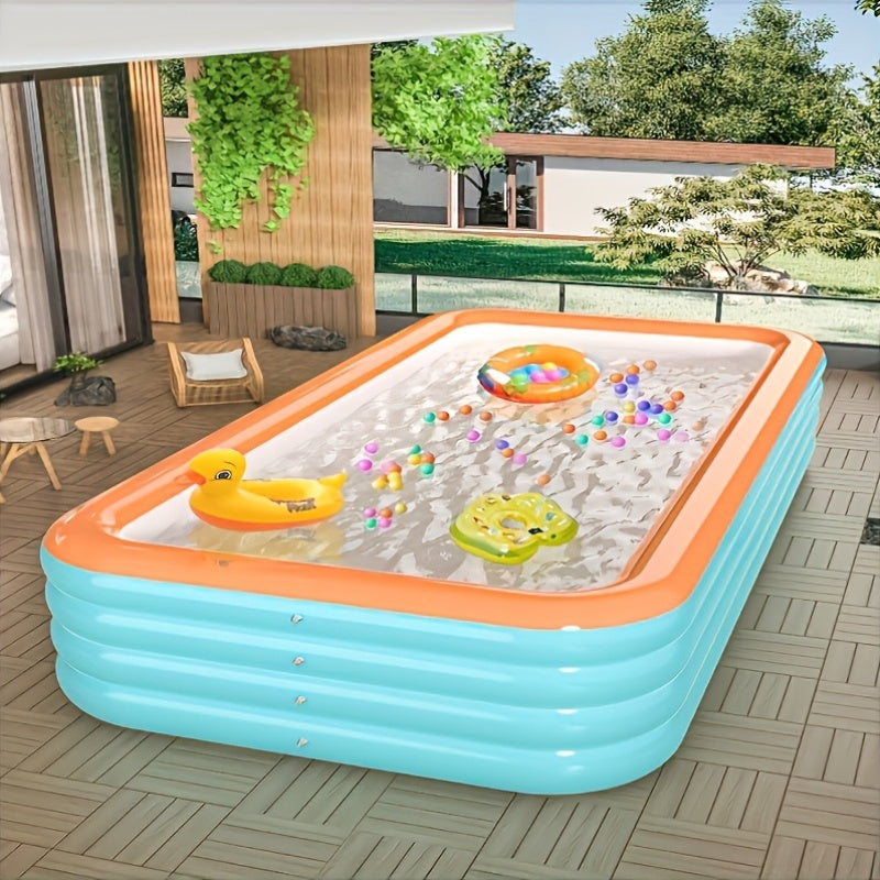Large Inflatable Family Pool PVC Outdoor Water Pool with Multiple Components