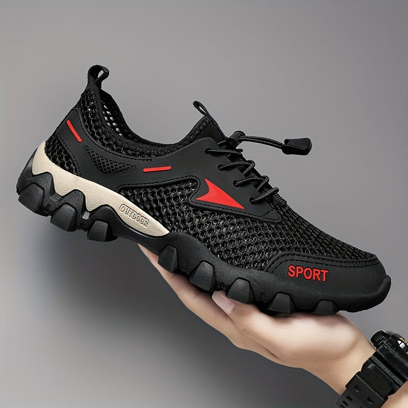 Men's Summer Breathable Non-Slip Durable Fabric Hiking Shoes for Outdoor Activities