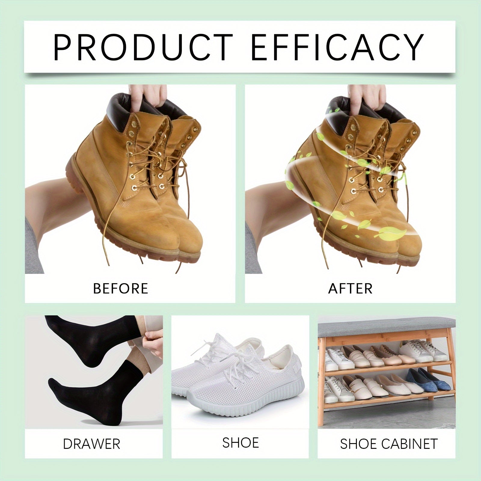 Unisex Shoe and Sock Deodorant Odor Remover Dryness Agent for Shoes and Cabinets