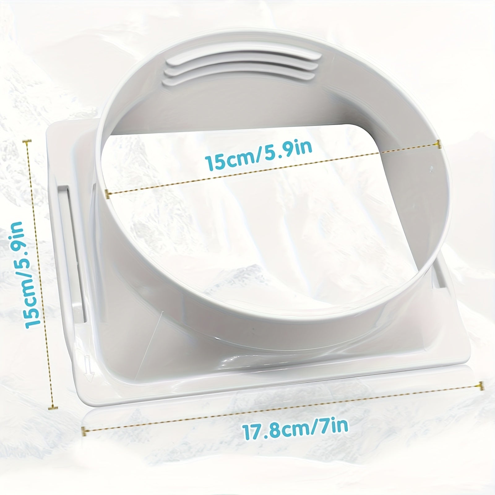 White Portable AC Exhaust Hose Coupler with Green Leaf Design Flexible Connector