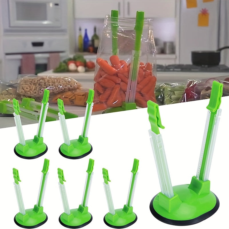 Juego de 2 o 4 soportes ajustables para bolsas, estante para almacenamiento de alimentos en la cocina