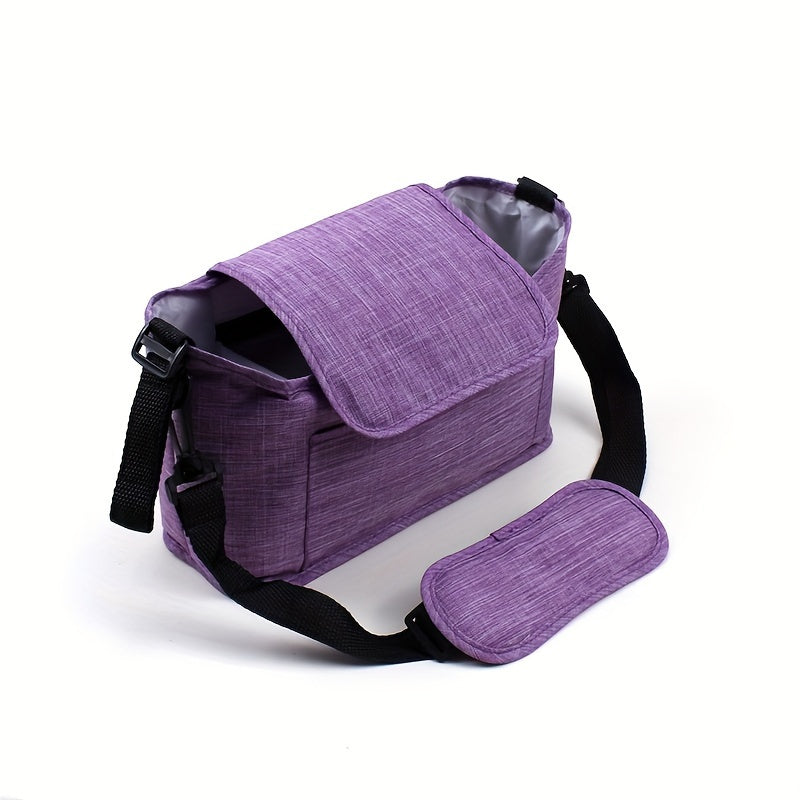 Stroller Organizer Bag with Diaper Pouch Cup Holder and Shoulder Straps for Baby Care