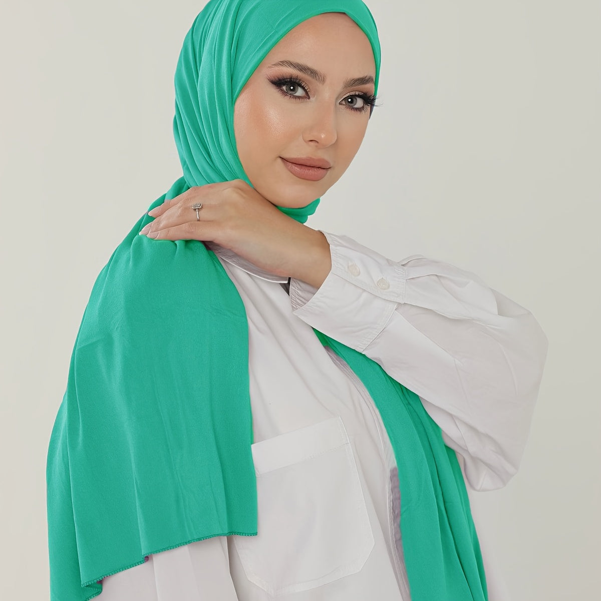 Lightweight Jersey Hijab Scarf for Women Sun Protection Versatile Windproof Head Cover