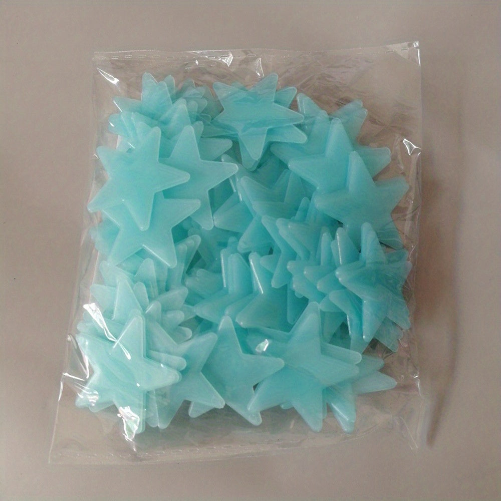 100pcs Luminous Star Wall Stickers for Bedroom Living Room Decor