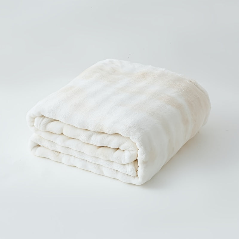 Fleece Blanket Cozy Soft Throw for Couch Bed or Travel in Gray Cream Blue Burgundy