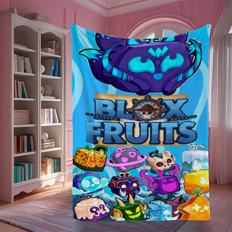 Anime-Themed Flannel Fleece Blanket All-Season Cozy Throw for Home Office Car Camping