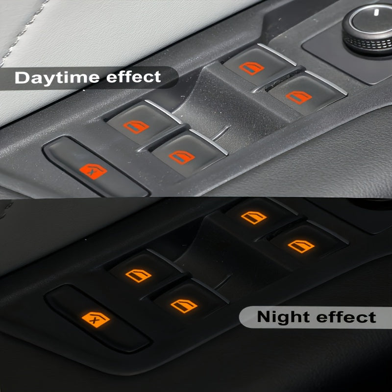 Car Interior Fluorescent Button Sticker 1pc Glow-in-the-Dark, Multi-Color