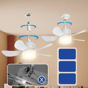Ceiling Fan Light with Remote Control 3-Speed Dimmable LED for Small Spaces