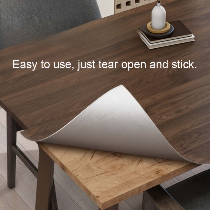 Виниловая пленка с древесной текстурой для кухонных столешниц и дверей шкафов, водонепроницаемая и самоклеящаяся. Подходит для варочных панелей и легко снимается во время ремонта. Особенности: стильный дизайн.