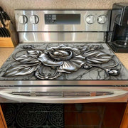 3D Floral Art Gas Stove Burner Cover Heat Resistant Scratch Proof Durable Polyester