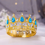 Мини-ободок для волос для невест в стиле барокко с блестками и зелёными драгоценными камнями