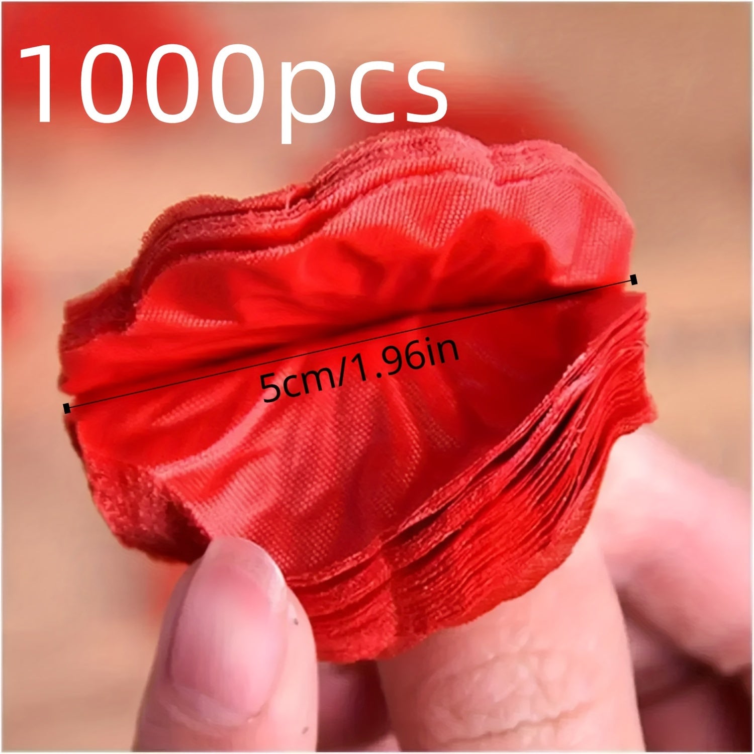 Fake Red Rose Petals for Wedding and Valentine's Day Decor 1000 Pack