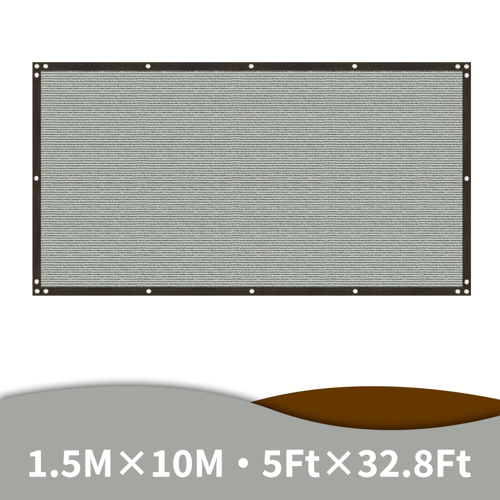 Outdoor Privacy Screen for Fence Balcony Yard 6x15 Gray Wind Blocker GSM 150