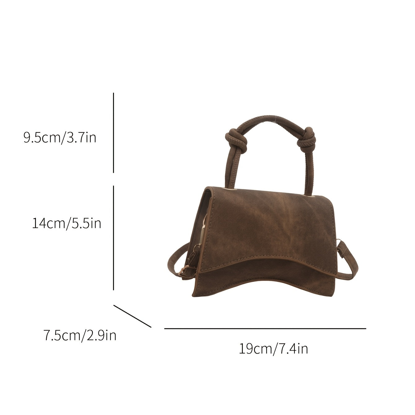 Women's Crossbody Bag PU Solid Color Lightweight Adjustable Strap Magnetic Closure