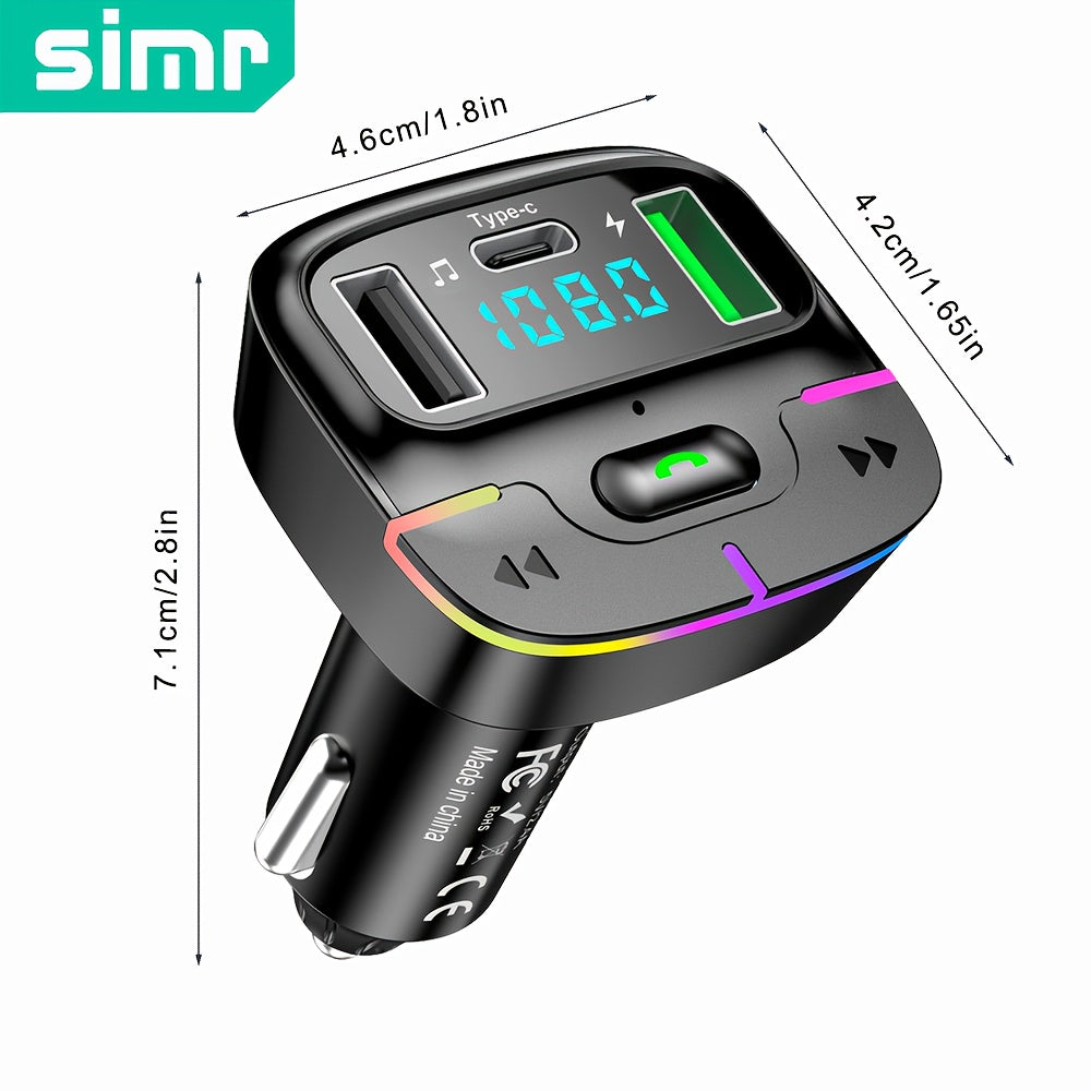 Wireless Car MP3 Player Charger Speaker with Dual USB Fast Charge