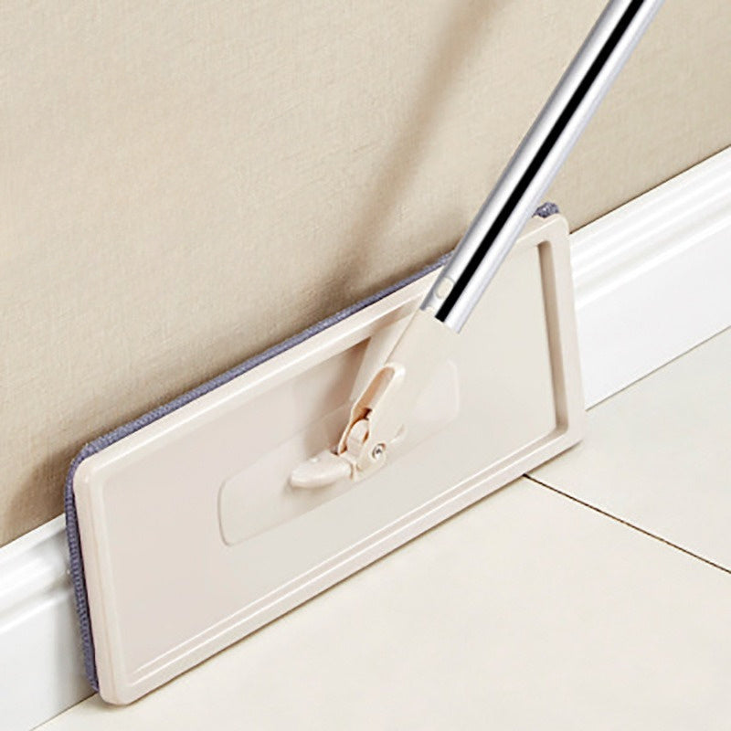 Juego de cubo y mopa multifunción de acero inoxidable con almohadillas de microfibra para suelos y ventanas