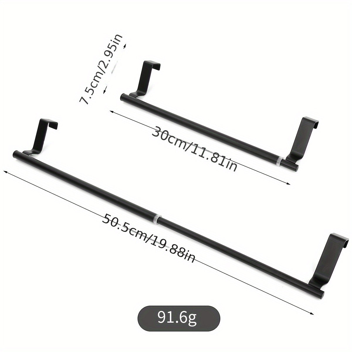 Perchero de acero inoxidable para puerta de armario de cocina colgador de trapos sin taladro