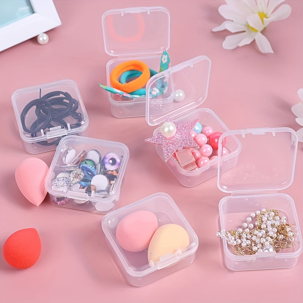 Mini Storage Boxes for Earrings and Jewelry, 6 Pack, Clear Organizer for Gifts