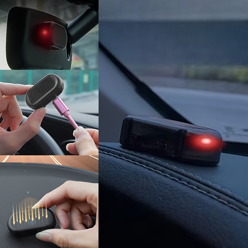 Solar-Powered Car Anti-Theft LED Decorative Lights, Rechargeable USB, Indoor Use