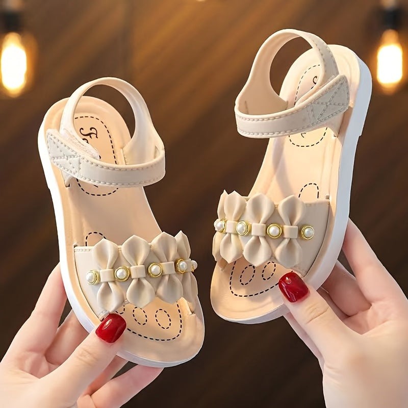Girls' Summer Sandals Toddler Girls Non-Slip PVC Floral Princess Shoes for Beach and Casual Wear