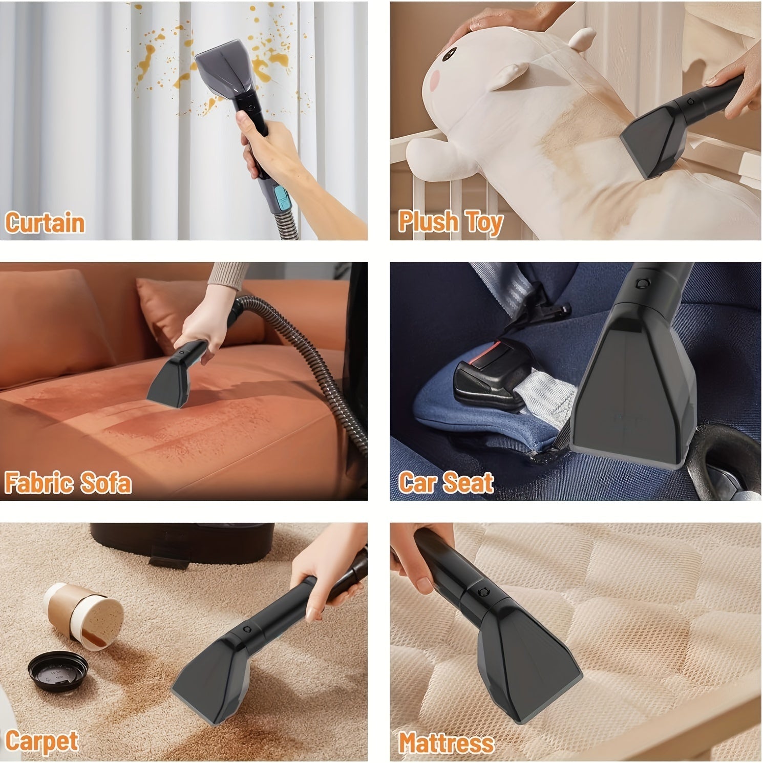 Средство для удаления пятен с животных, очиститель ковров, портативный пылесос с мощностью 14000 Па, с многофункциональными насадками, евроразъем