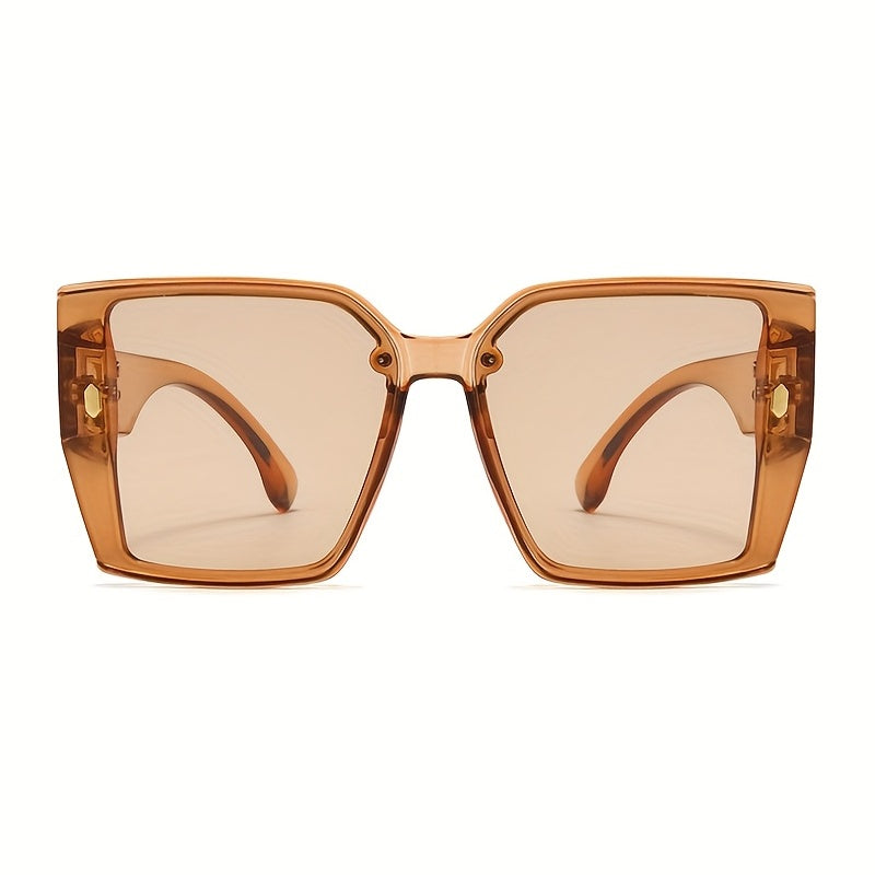 Unisex Y2K Square Gradient Glasses Hollow Temples for Beach and Party