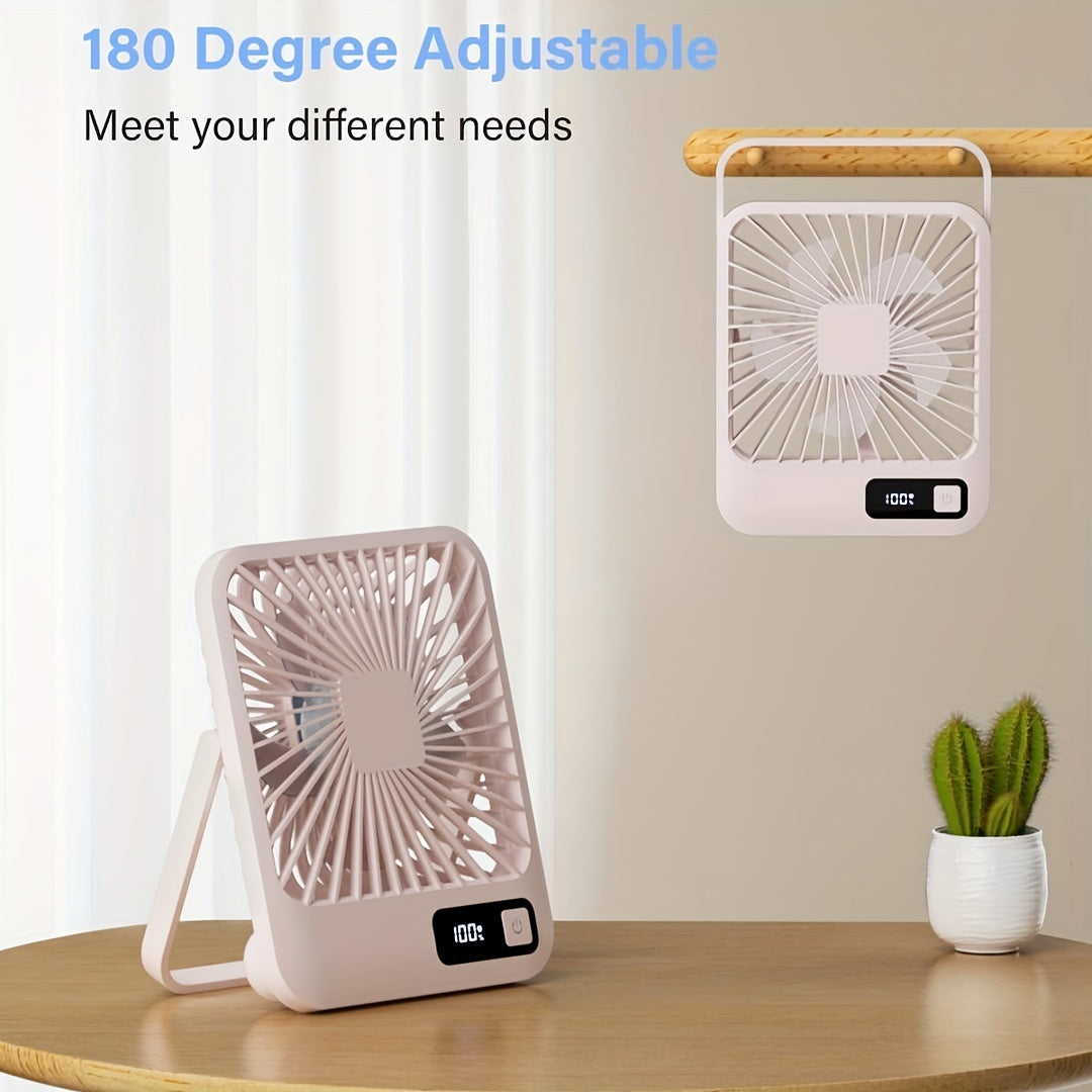 Mini Desktop USB Fan Portable Rechargeable Battery Personal Cooling