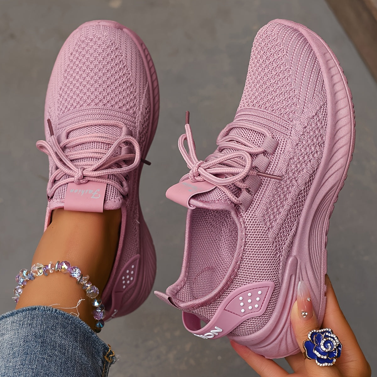 Women Breathable Knit Sneakers Lightweight Casual Walking Shoes in Multiple Colors