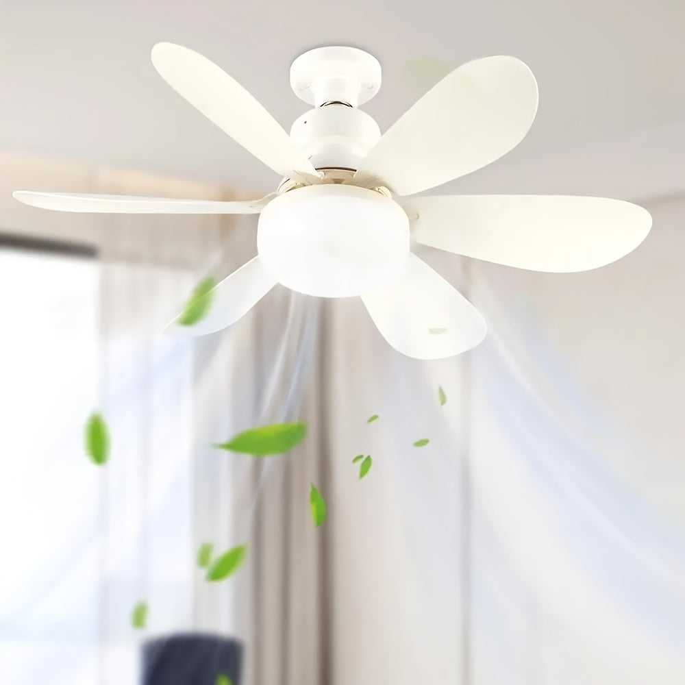 Dimmable Ceiling Fan Light with E27 Base for Bathroom Bedroom Kitchen Living Room