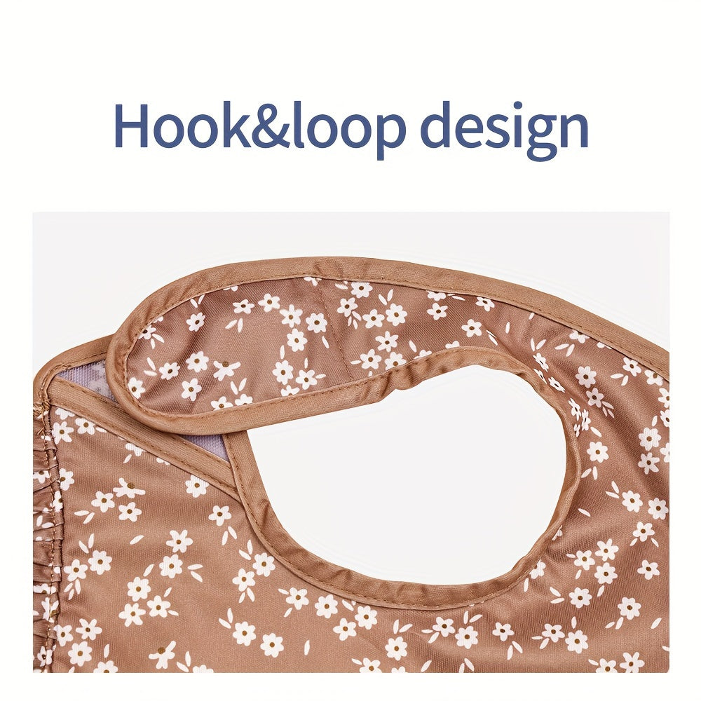 Babero impermeable para niños, de tela reciclada, ajustable, con gran bolsillo, multicolor