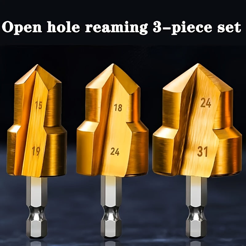 High-Speed Steel Pipe Expansion Drill Bit Set for Water Pipe Repair 20mm 25mm 32mm