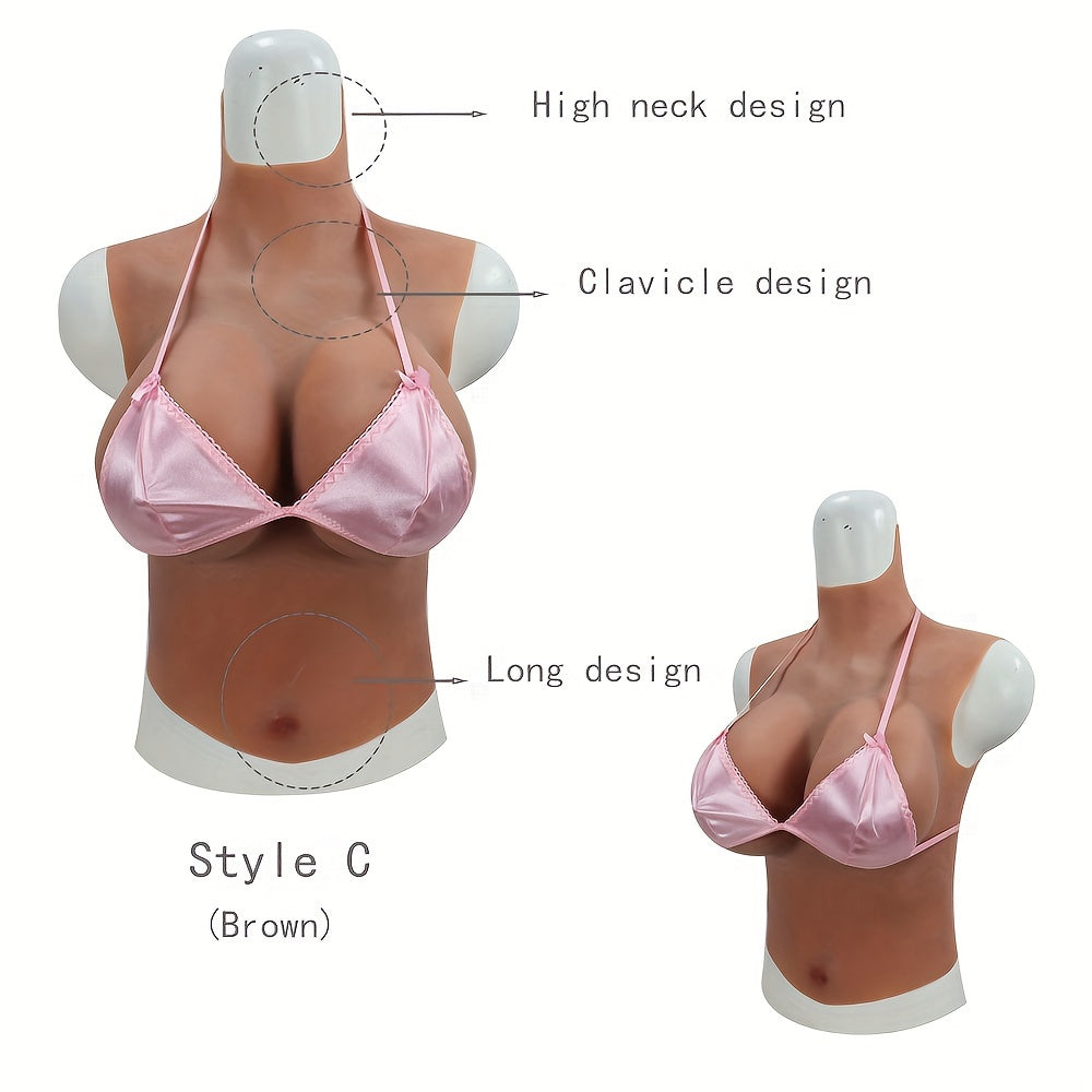 Large Silicone Fake Breasts for Cross-Dressing and Role-Playing, 1 Piece