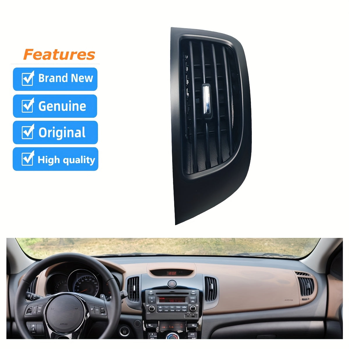 Черная крышка вентиляционного отверстия автомобиля для замены на моделях 2008-2013, легкая установка