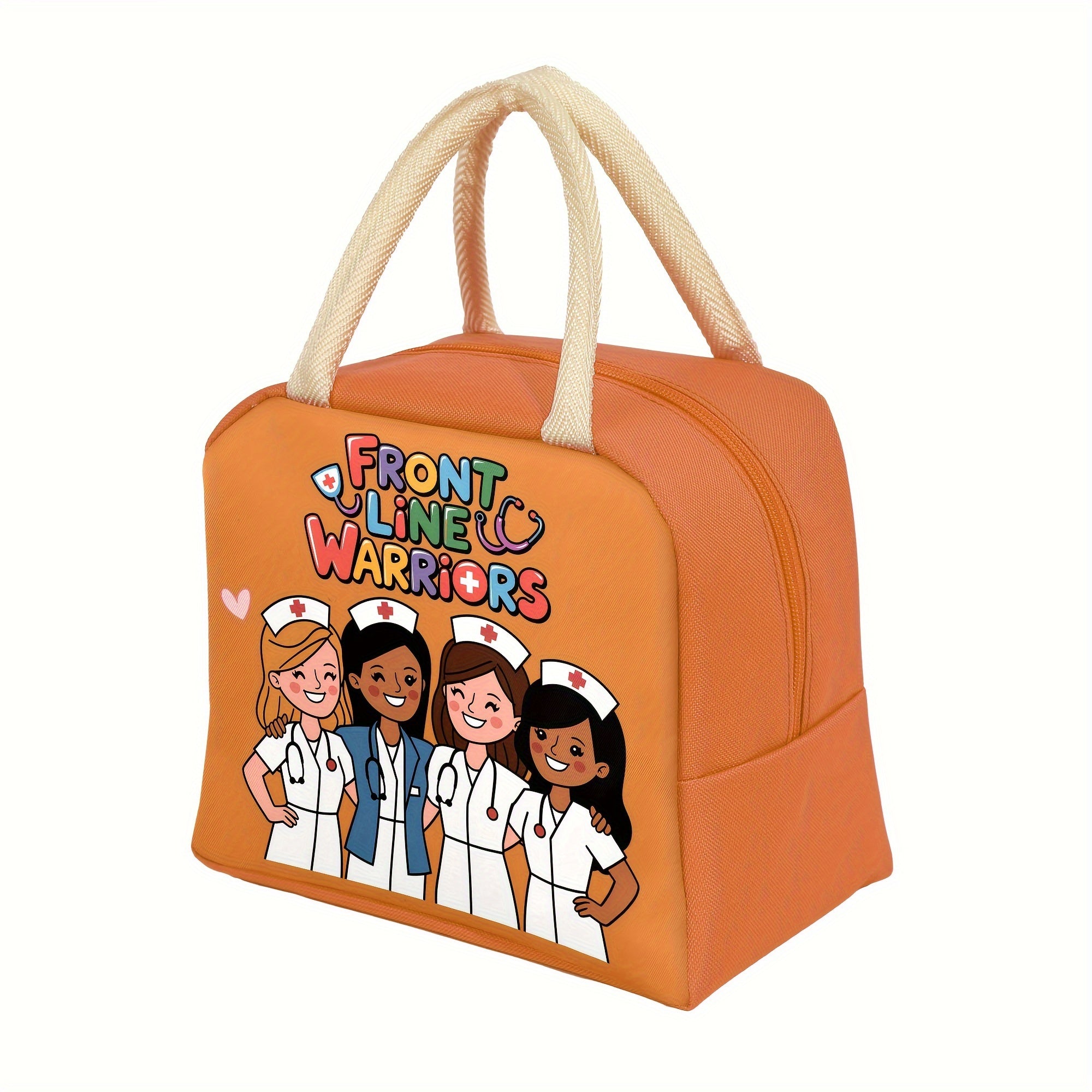 Insulated Lunch Tote for Work Travel or Picnic, Oxford Cloth, Easy Carry