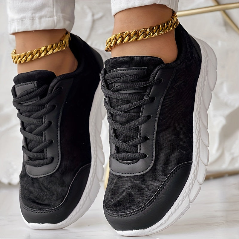 Women's Mesh Lace Sneakers Breathable Lightweight Casual Shoes