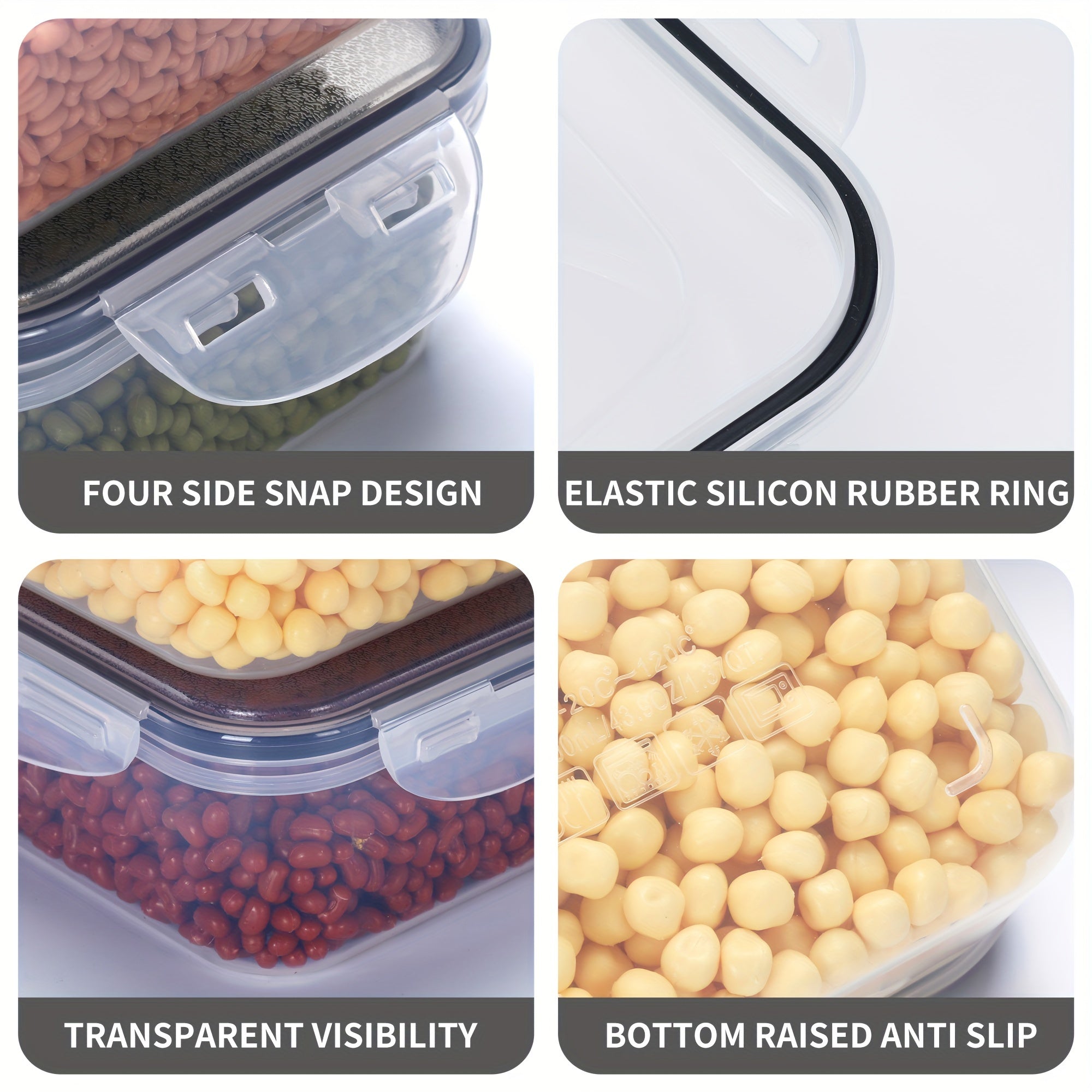 18-Piece Plastic Refrigerator Storage Containers with Microwave-Safe Lunch Boxes and Fruit and Vegetable Storage