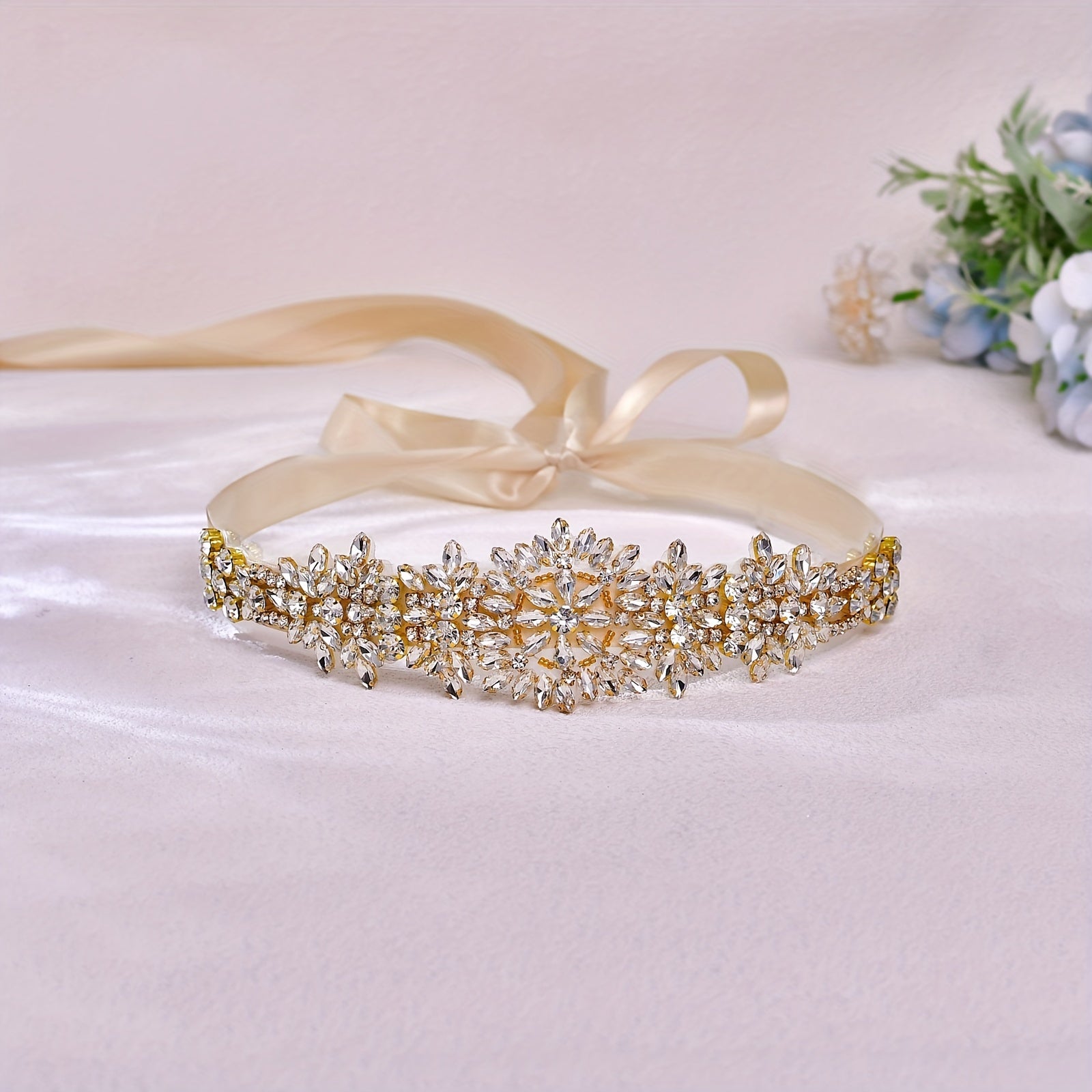 Cinturón de novia vintage boho con pedrería, cinturón de cintura para boda, accesorio