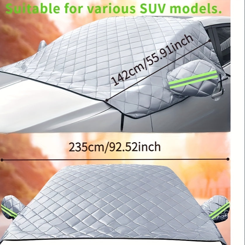 Всепогодное покрытие для лобового стекла автомобиля Водонепроницаемое 4-слойное защита от льда, снега, дождя