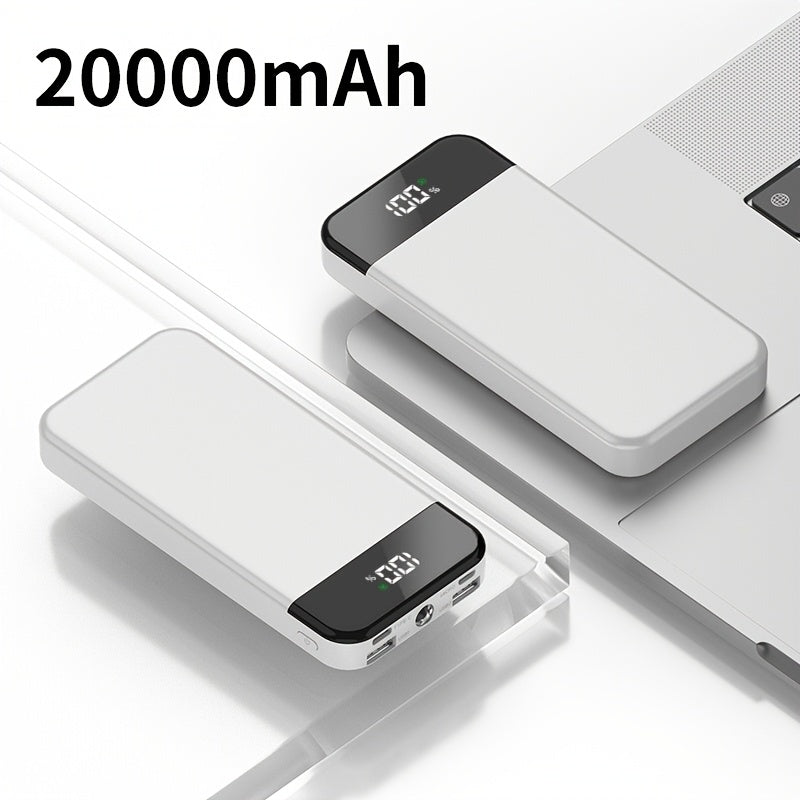 20000mAh Portable Power Bank with 22.5W Fast Charging and LED Camping Light