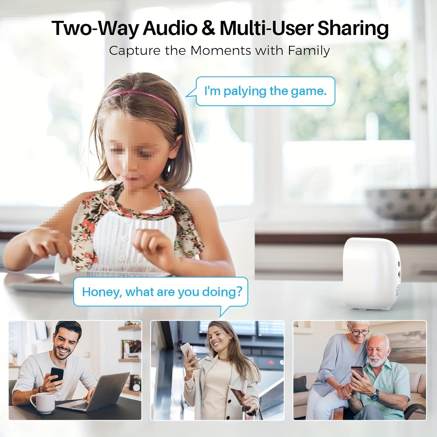 Cámara de seguridad inalámbrica con visión nocturna FHD 3MP, energía solar, con foco, detección de humanos PIR, audio bidireccional, almacenamiento en SD y en la nube