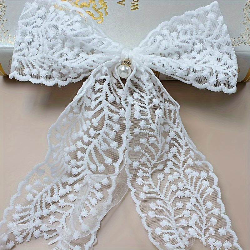 Conjunto de lazos de encaje para cortinas en color blanco y beige, decoración elegante para el hogar, ideal para dormitorio y sala de estar