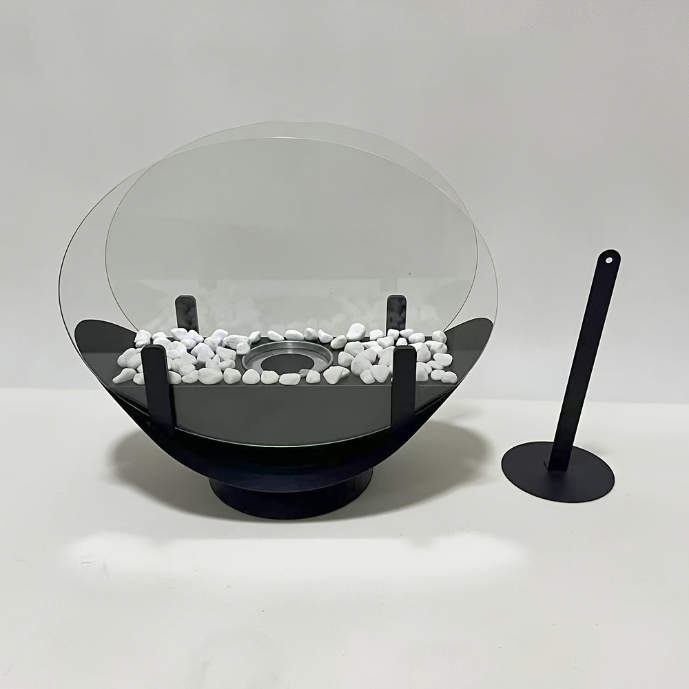 Portable Outdoor Fireplace Sailboat Style Tabletop Heater for Patio Balcony Camping