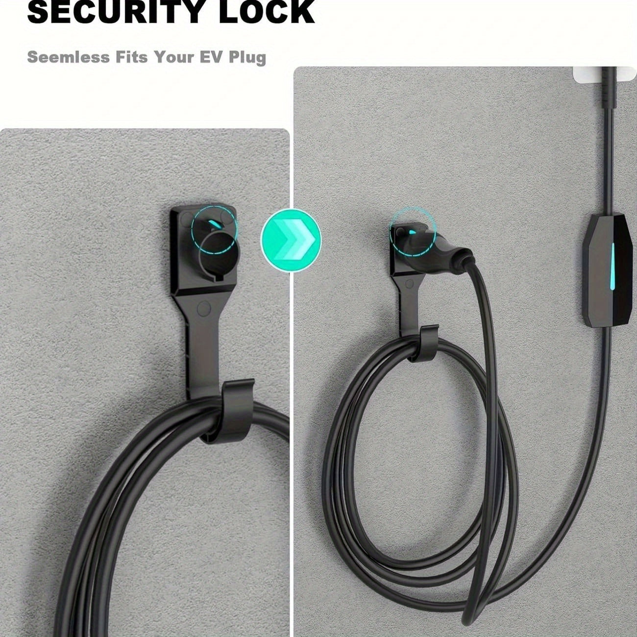 EV Charger Cable Holder SAE J1772 European Standard Charging Cable Organizer Portable EV Cable Hook