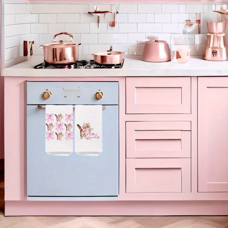 Набор розовых кухонных полотенец для рук, микрофибра, впитывающие, кухонные полотенца