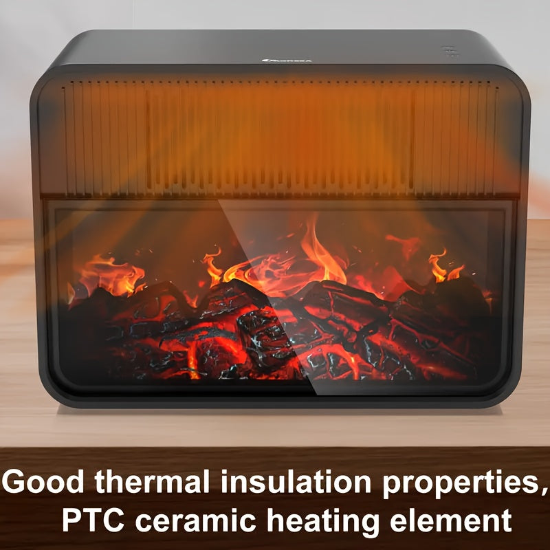 Electric Fireplace Heater 1500W 3D Flame Effect Remote Overheat Protection