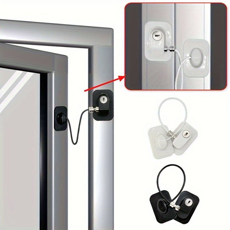 Security Locks Set for Cabinets Windows Refrigerator Uncharged Power Mode