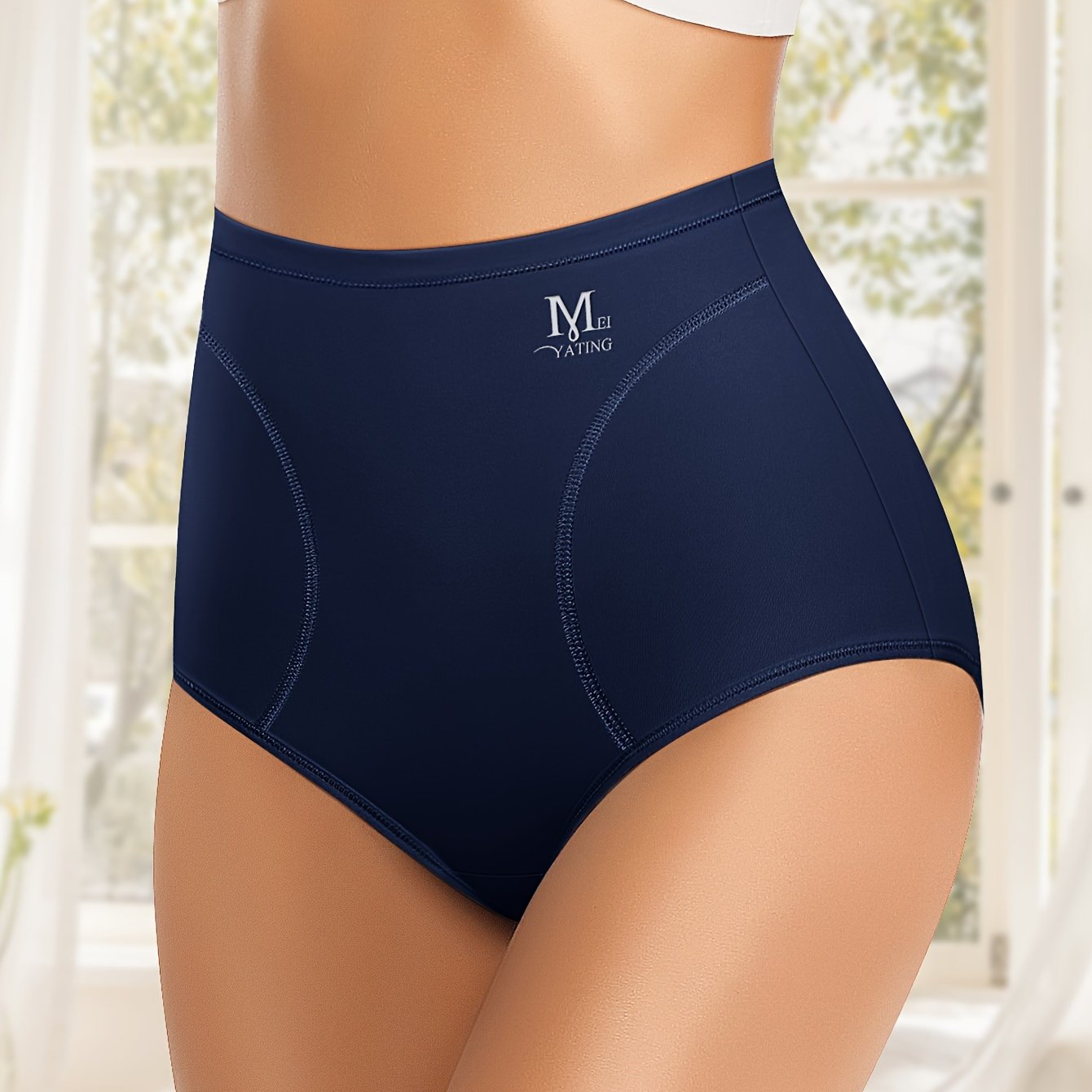 Seamless High Waist Briefs Breathable Stretchy Lingerie for Fall Winter
