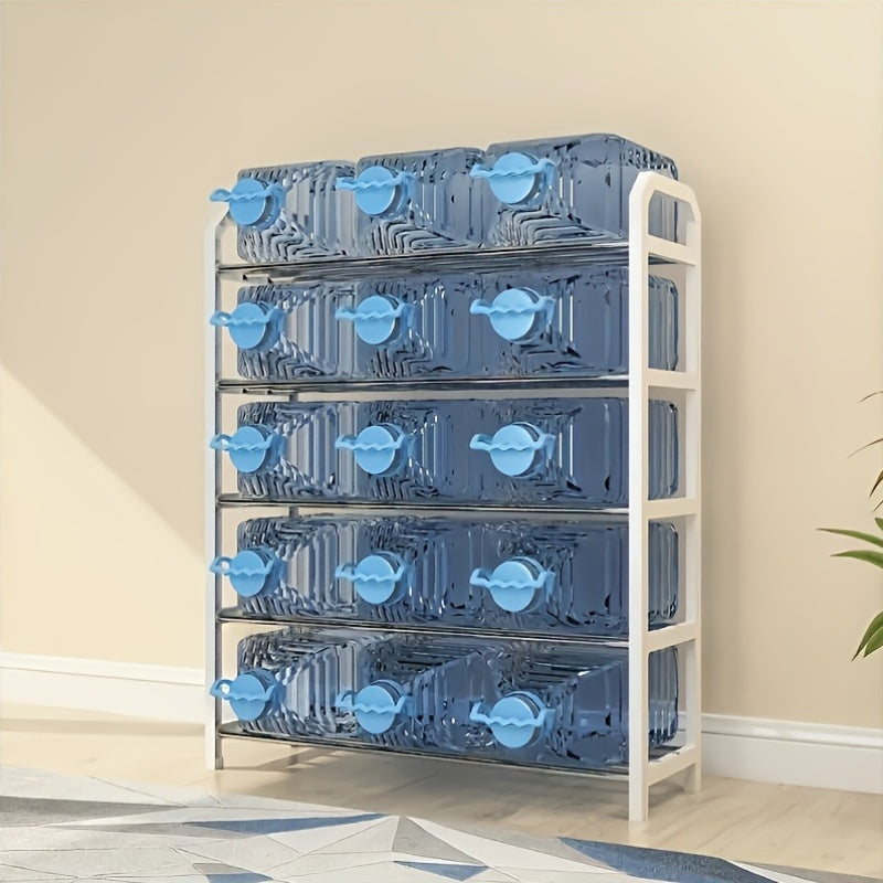 4-Tier Metal Shoe Rack Organizer for Entryway and Bedroom Sturdy Floor Mount Durable and Odorless